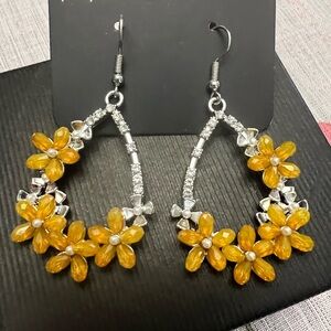 Paparazzi Orange Floral Earrings